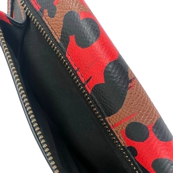 Coach Wild Beast RARE Leopard Orange Brown Animal Print Leather Wallet NWOT - Picture 5 of 10